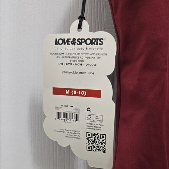 Women's Burgundy Tank Top - Picture 2 of 5